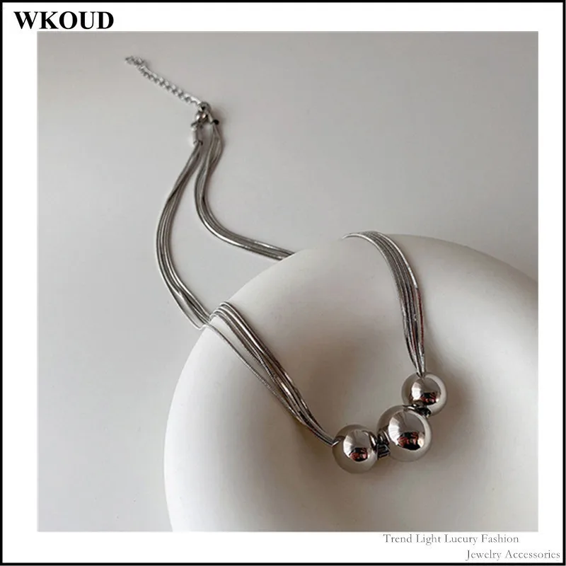 Женская Многослойная цепь в стиле ретро французская Геометрическая цепочка с