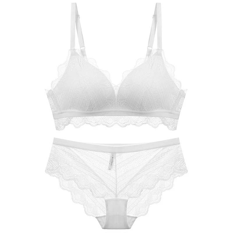 

Women's French triangle cup bra, , girl underwear, comfortable, breathable, and supportive thin cotton small chest bra set WT038