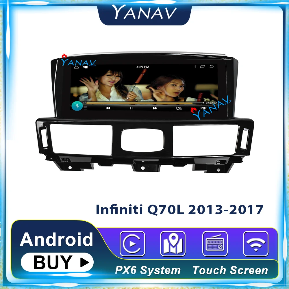 preço 2 Din Android áudio Do Carro Tesla Estilo Para Infiniti Q70l 2013-2017 Carro Estéreo Autoradio Reprodutor Multimídia Navegação Gps Dvd Player