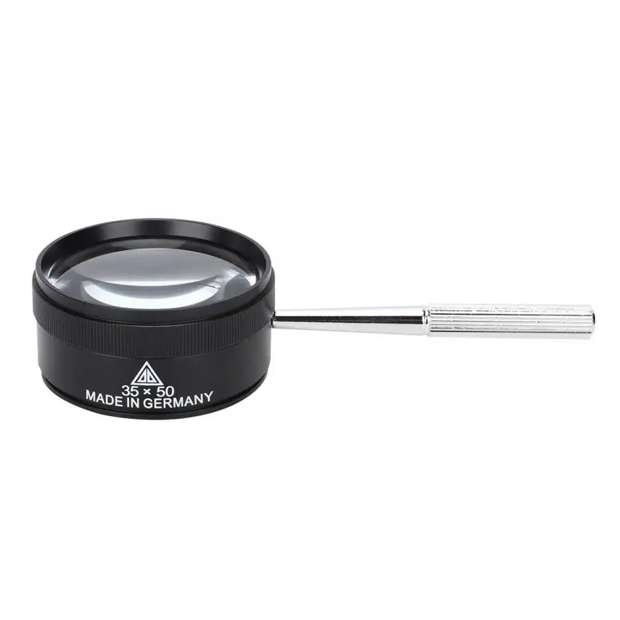 35X портативное ручное увеличительное стекло с ручкой для чтения идентификации