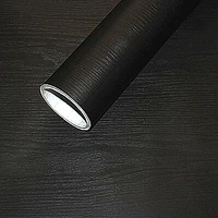 Black wood grain thickening wallpaper boeing film furniture kitchen cabinet pvc self-adhesive stickers kitchen vinyl wallpaper