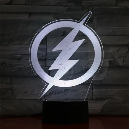 Флэш логотип Dc Justice League Usb 3d светодиодный Ночной светильник с мультяшным