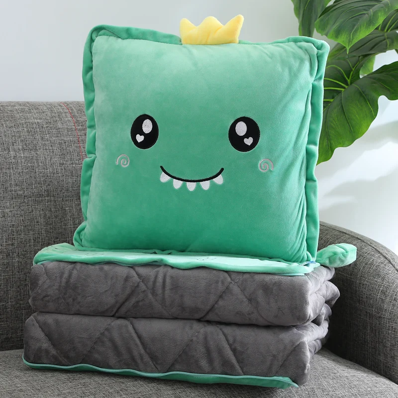 Милая Подушка стеганая автомобильная офисная для спины кровати мультяшная