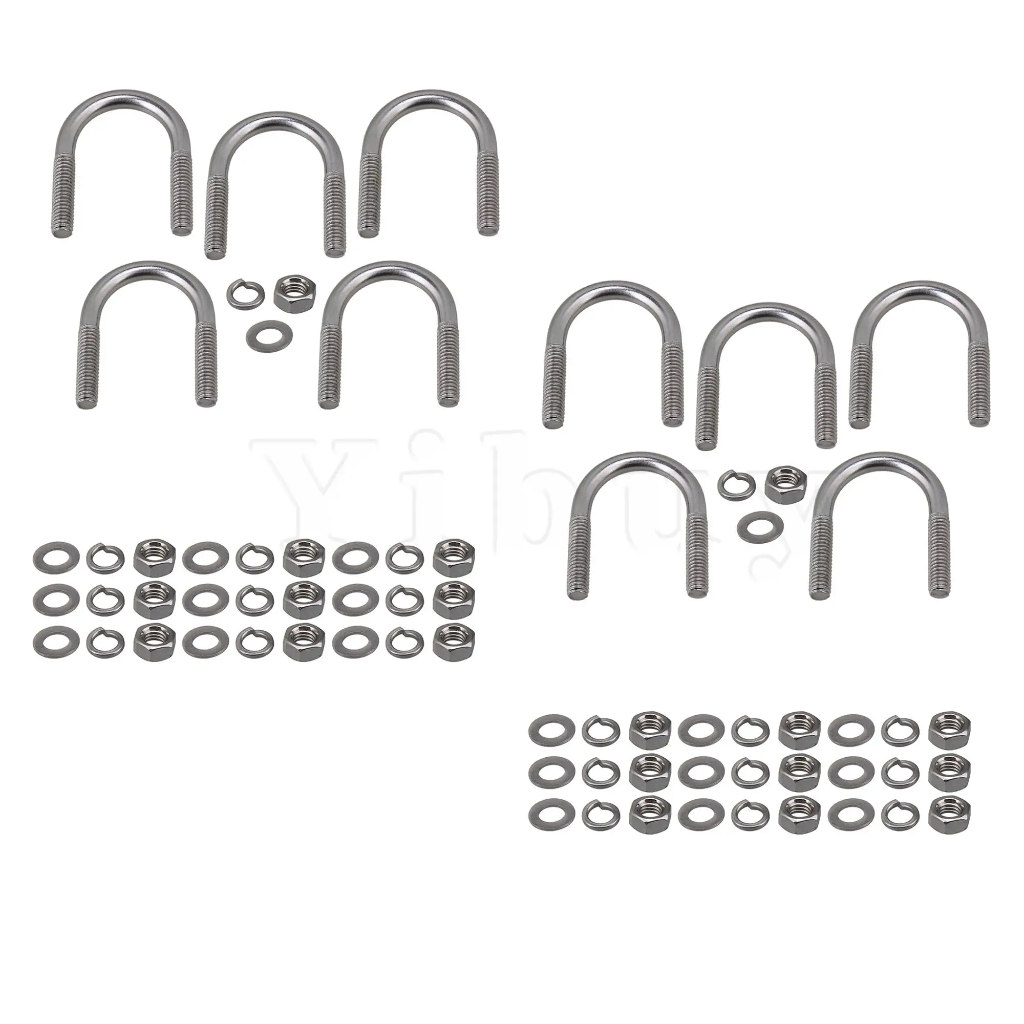 

10Pcs M6 U-Bolts U-Screws for 22mm Dia Pipe Installation Fixed Parts