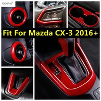 dashboard ac water cup holder steering wheel gear panel cover trim abs red interior accessories for mazda cx 3 cx3 2016 2021
