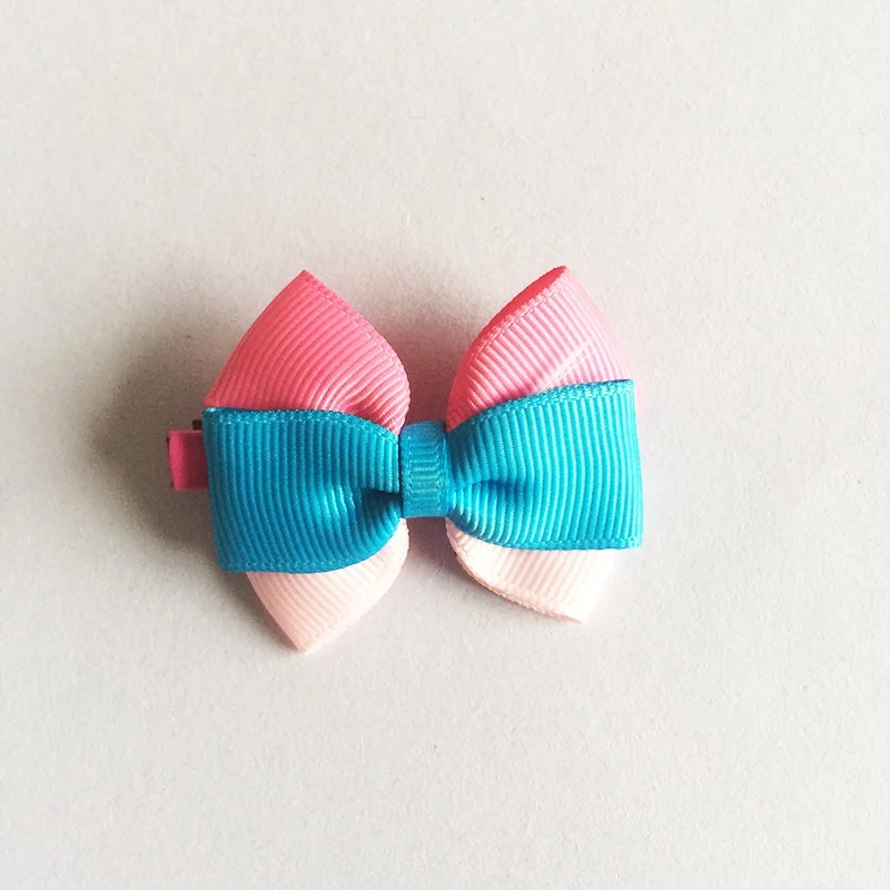 1 Pcs/lot Muit-Clip Candy Color Hair Accessories Girls Clips Ribbon Bow Hairpins Barrettes Headwear Boutique Wholesale | Детская одежда