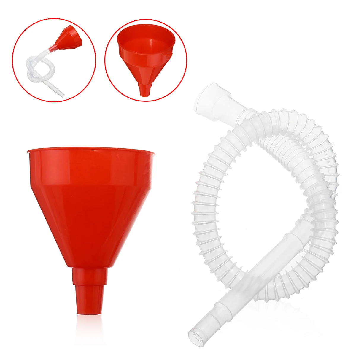 Пластиковая воронка для автомобильного мотоцикла красный носик масла топлива