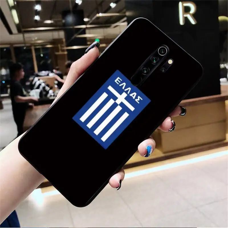 CUTEWANAN греческий Национальный Флаг ТПУ черный чехол для телефона Корпус Redmi Note 8 8A 8T