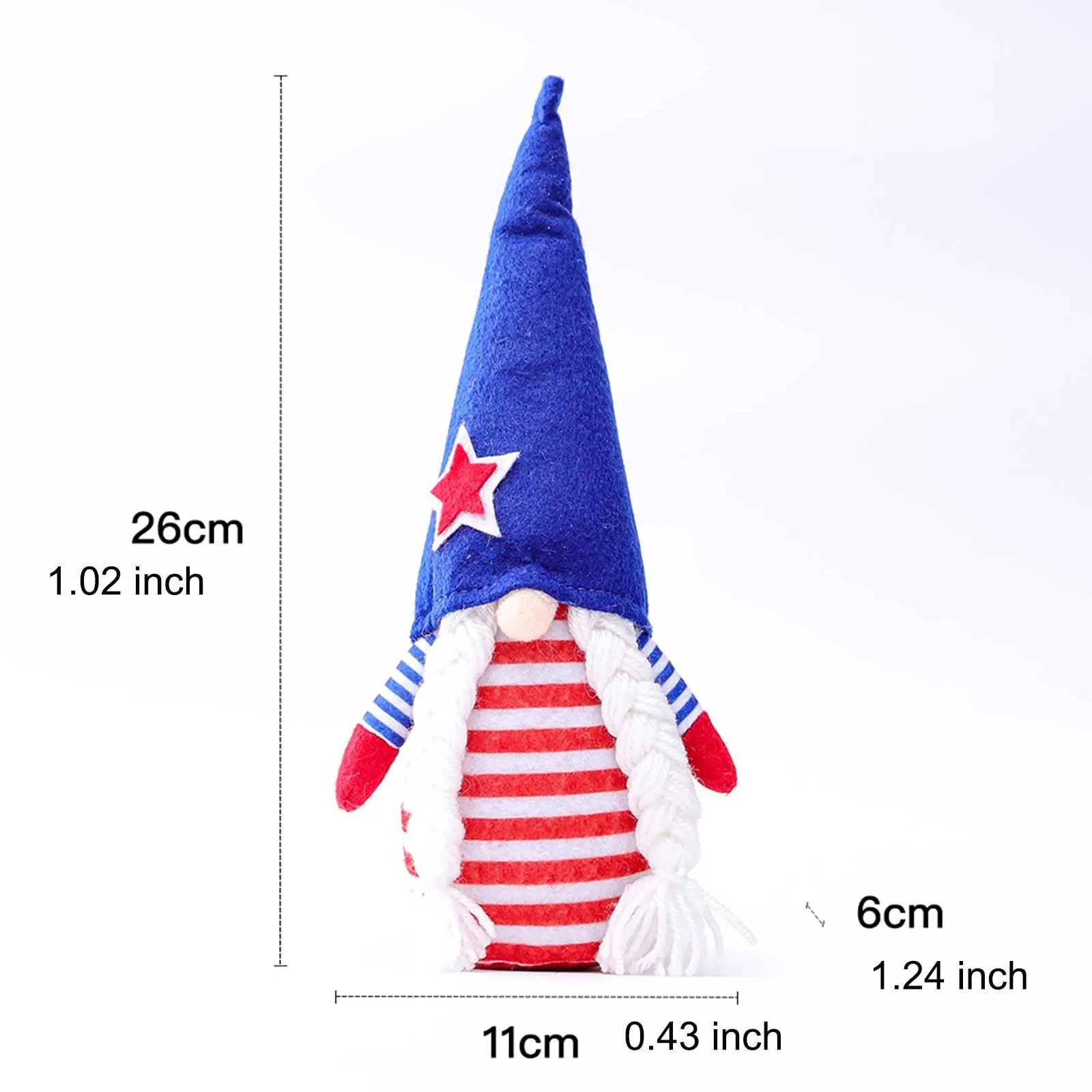 

Kids Soft Toys Faceless Doll Plush Dwarf Patriotic Gnome Plush Election Living Room Desktop Decoration 2Pcs Party Toy For Boys