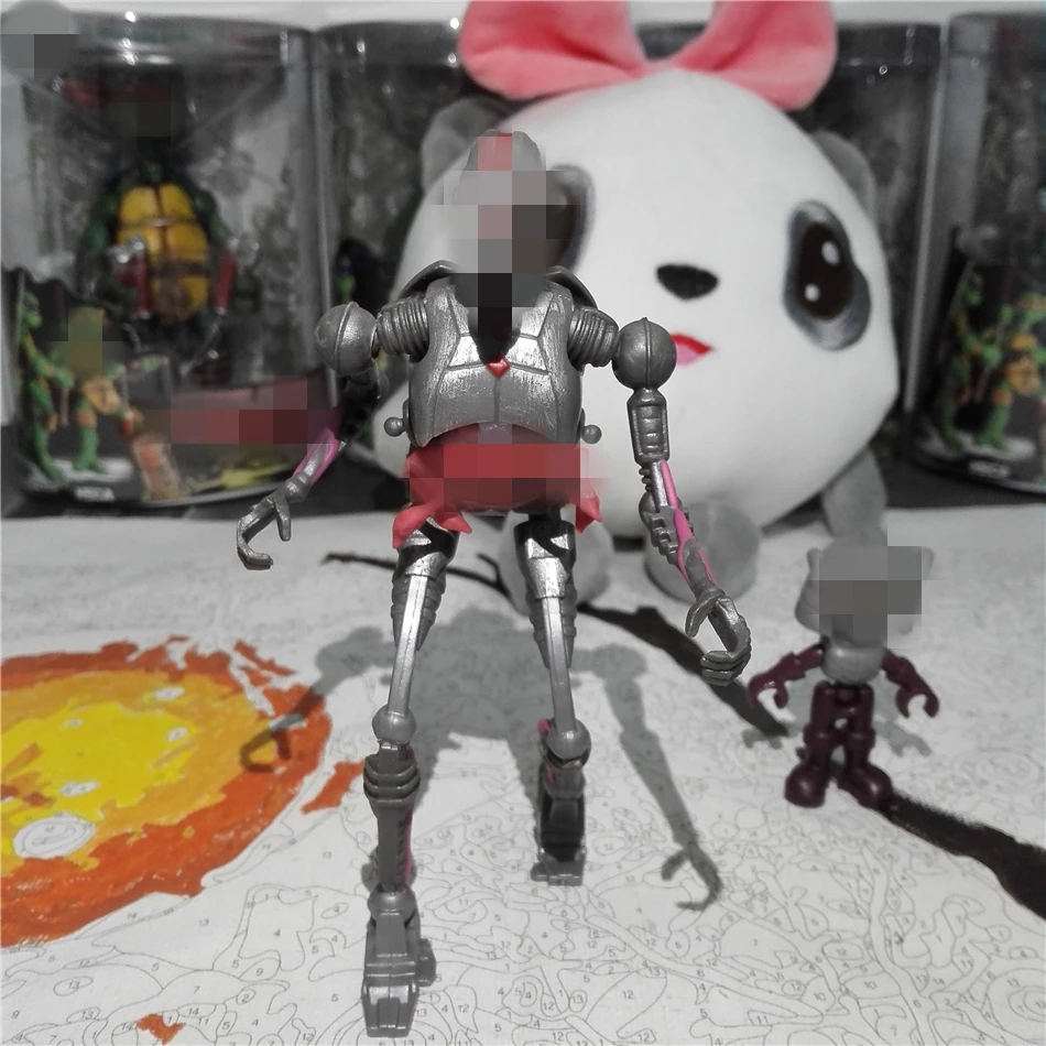 03 kraang фигурки мультфильм модель черепахи игрушки бывшая фабрика продукт newtrilizer robug mozar tortugas ninjas
