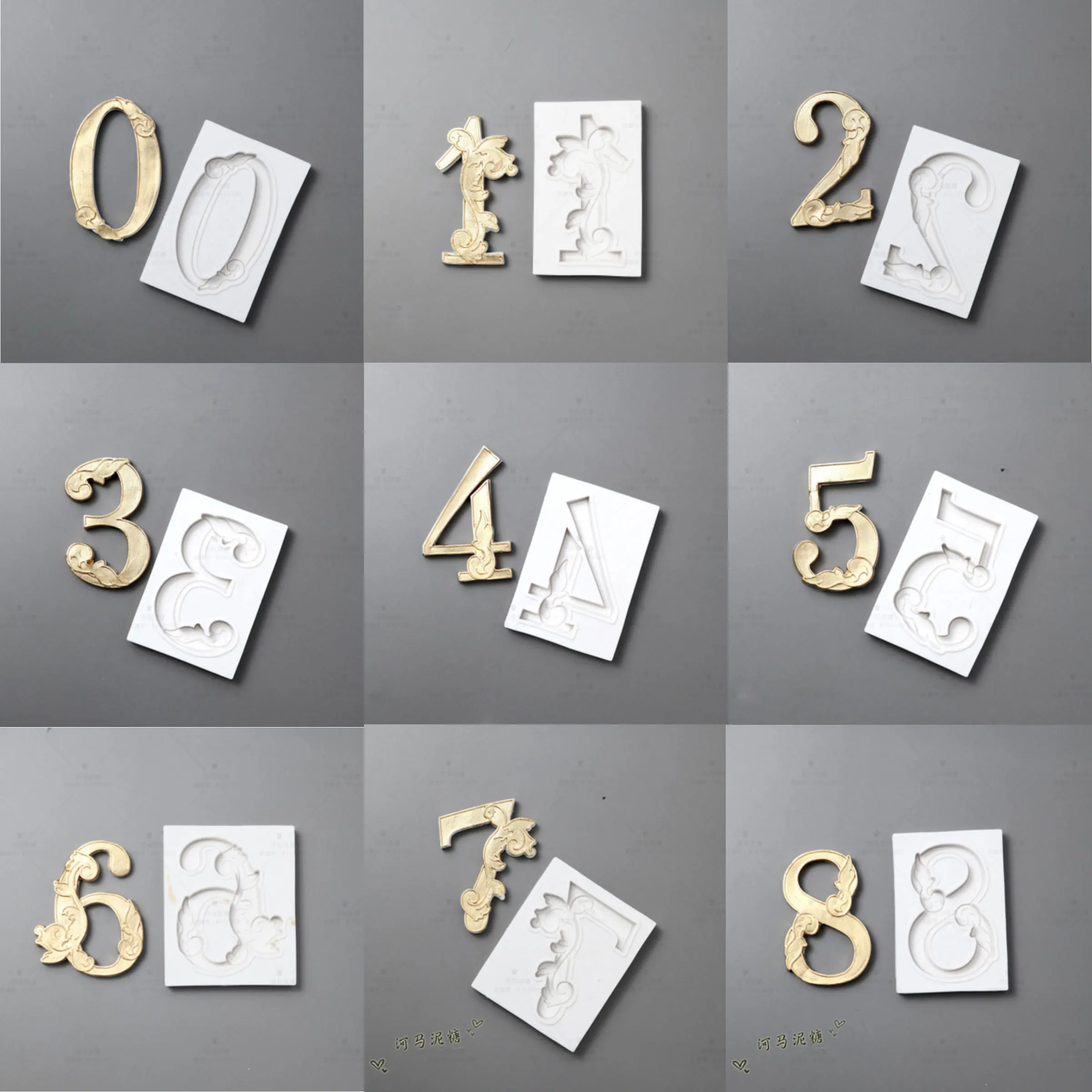 

Европейские тотемные цифры, силиконовая форма, форма для помадки, инструменты для украшения торта Формы для шоколадной мастики, Sugarcraft, кухо...