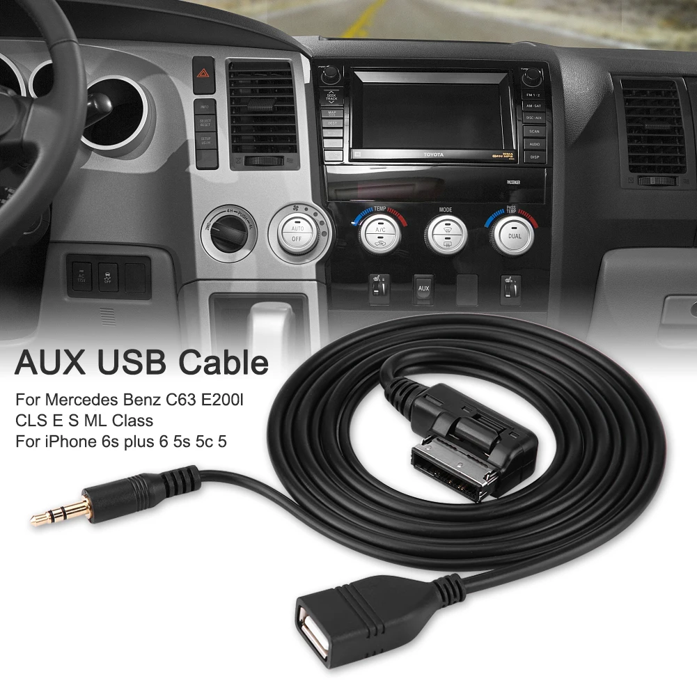 3 5 мм аудио автомобильный GPS Кабель AUX адаптер для Mercedes Benz C63 E200l CLS E S ML класс