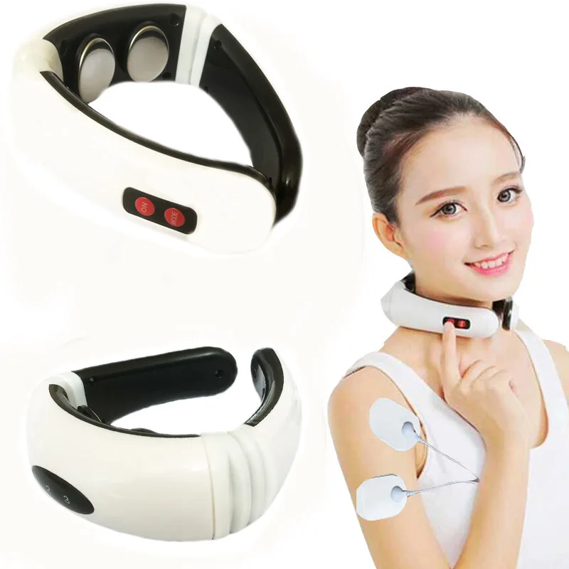 

Electric Pulse Neck Massager Cervical Massage Neck Pad Physiotherapeutic Acupuncture Magnetic Therapy Massager Relief Pain Tool