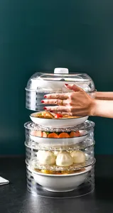 1 шт., прозрачная комбинированная Крышка для пищевых продуктов, для холодильника, для овощей, для обеденного стола, защита от пыли, ок 1131