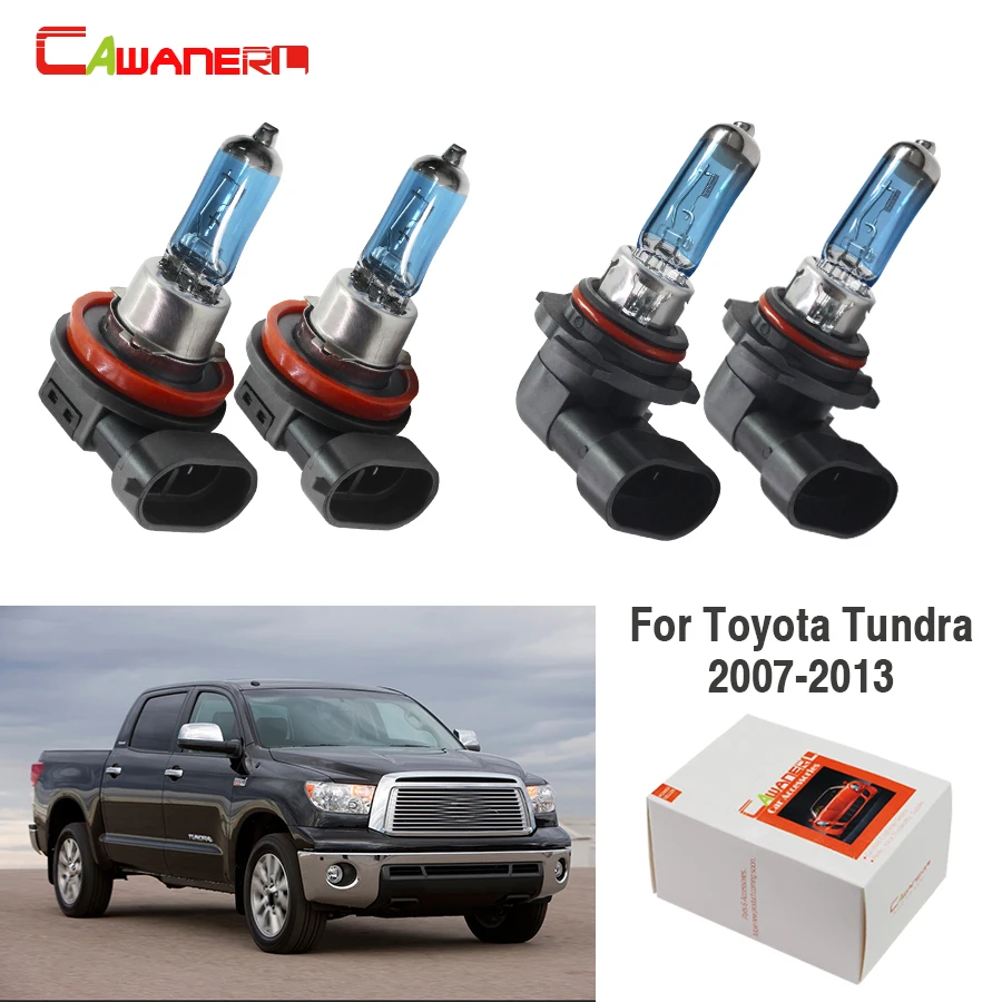 Cawanerl для Toyota Tundra 2007-2013 100W 9005 + H11 Автомобильная галогенная лампа 4300K фара дальнего и