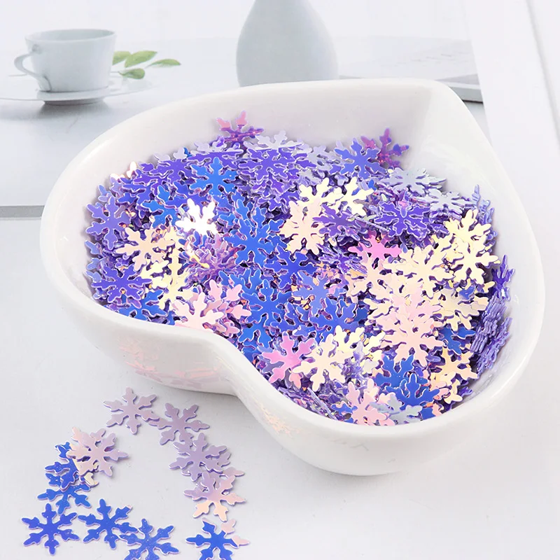 Пайетки для ногтей 9 мм в виде снежинок пайетки поделок материалы ручной работы