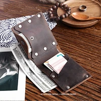 siku genuine leather mens wallet italy leather men purse distress wallet slim card case