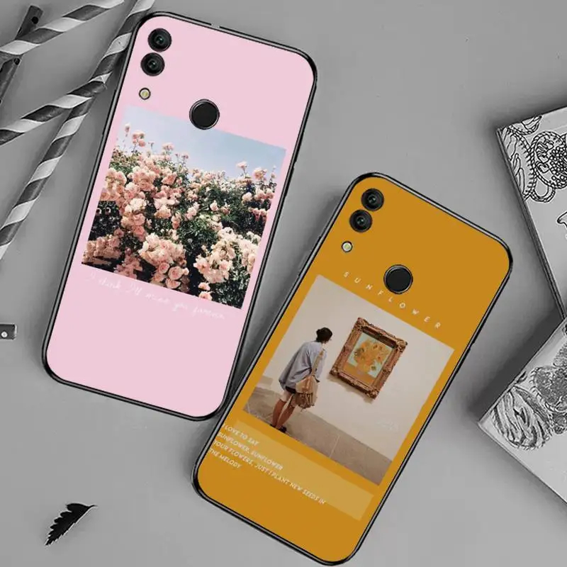 

Flowers sky view Aesthetics pattern Phone Case For Huawei honor Mate 10 20 30 40 i 9 8 pro x Lite P smart 2019 Y5 2018 nova 5t