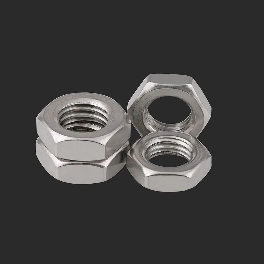 

2-10Pcs DIN439 304 Stainless Steel Fine Tooth/Thread Hex Nuts Thin Hexagonal Nut M6 M8 M10 M12 M14 M16 M18 M20