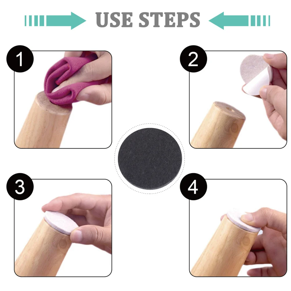 

258pcs Furniture Protective Pads Furniture Felt Mats Chair Legs Stickers