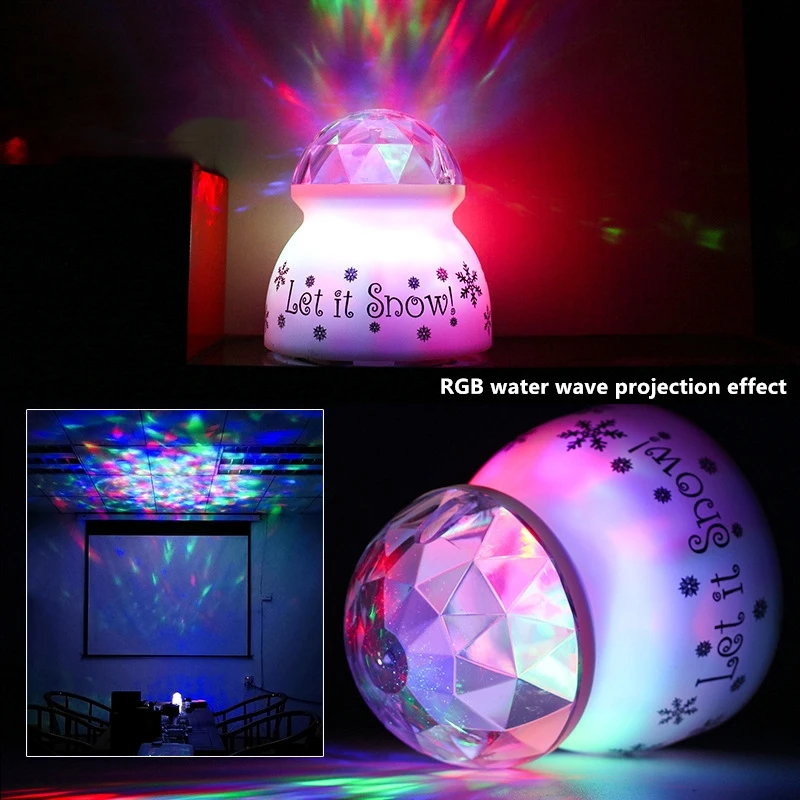 Цветная (RGB проектор ночной Светильник водная волна Ночной светильник с