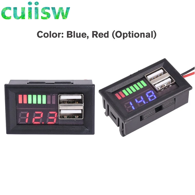 Красный светодиодный цифровой вольтметр мини измеритель напряжения тестер для