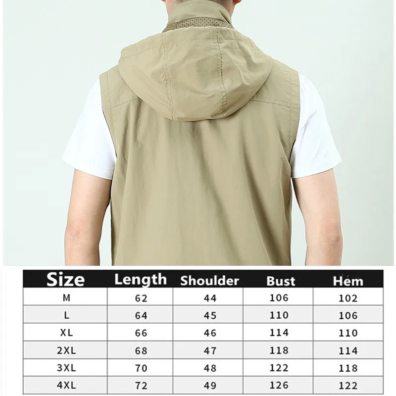 

Summer Outdoor Casual Vest Outdoors Climbing Trekking Hiking Sports Men's Quick-drying Travel Fishing Photography Waistcoat Thin