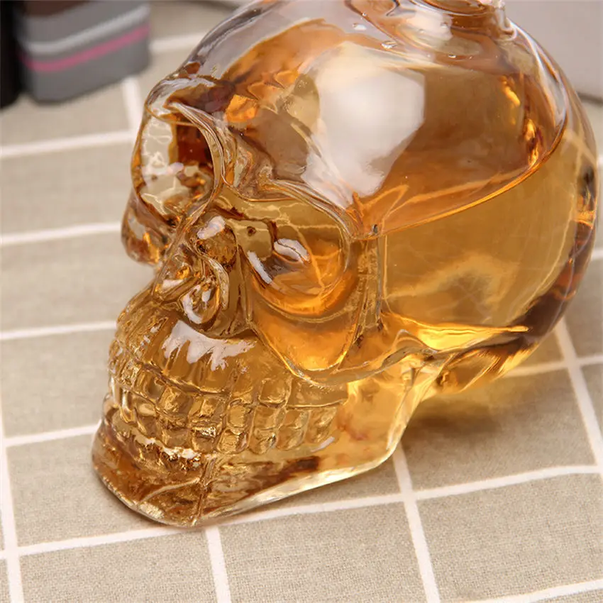 Halloween Crystal Skull Head Bottle Whiskey Vodka Wine Decanter Whisky Glass Beer Spirits Cup Water Bar Home |