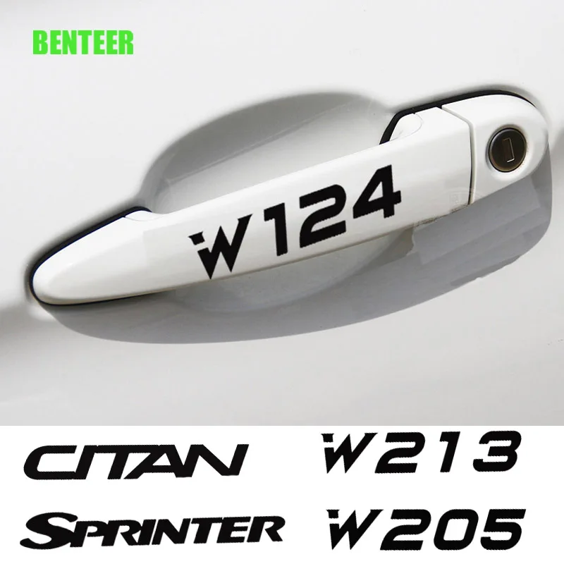 

4pcs Car Door Handle Sticker For Mercedes Benz CITAN SPRINTER VITO VIANO R CLASS V CLASS W124 W213 W203 W204 W205