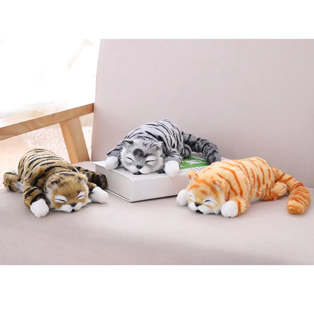 

Electric Simulation Cats Plush Toy Kittens Roll Cats 3 Colors Stuffed Doll Room Decoration Birthday Christmas Kids Gifts