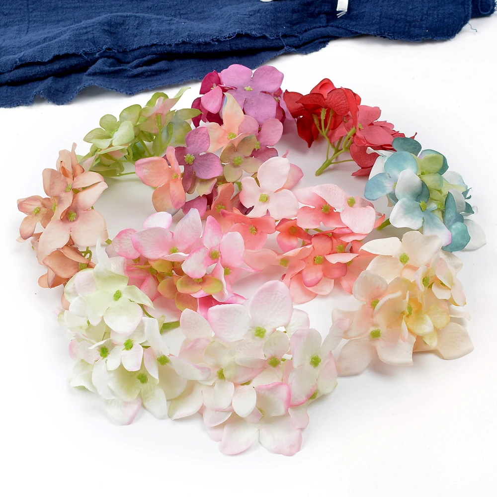 5 шт./Партия искусственный цветок Гортензия для свадебной вечеринки Праздничное