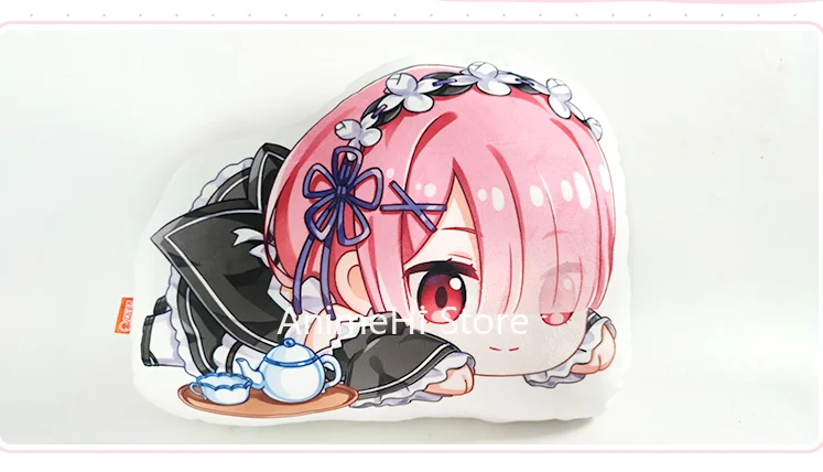 Re Life In A Different World From Zero Emilia Emiria Rem Ram figuras almohada Cosplay juguete suave mu&ntilde;eca de peluche 40cm para regalo-4