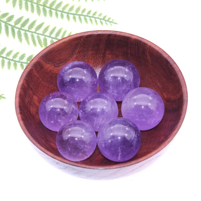 

Natural Stone Mineral Crystal Ball Amethyst Home Decoration Repair Witchcraft Worship Meditation Wheel Pulse Energy Amplifier