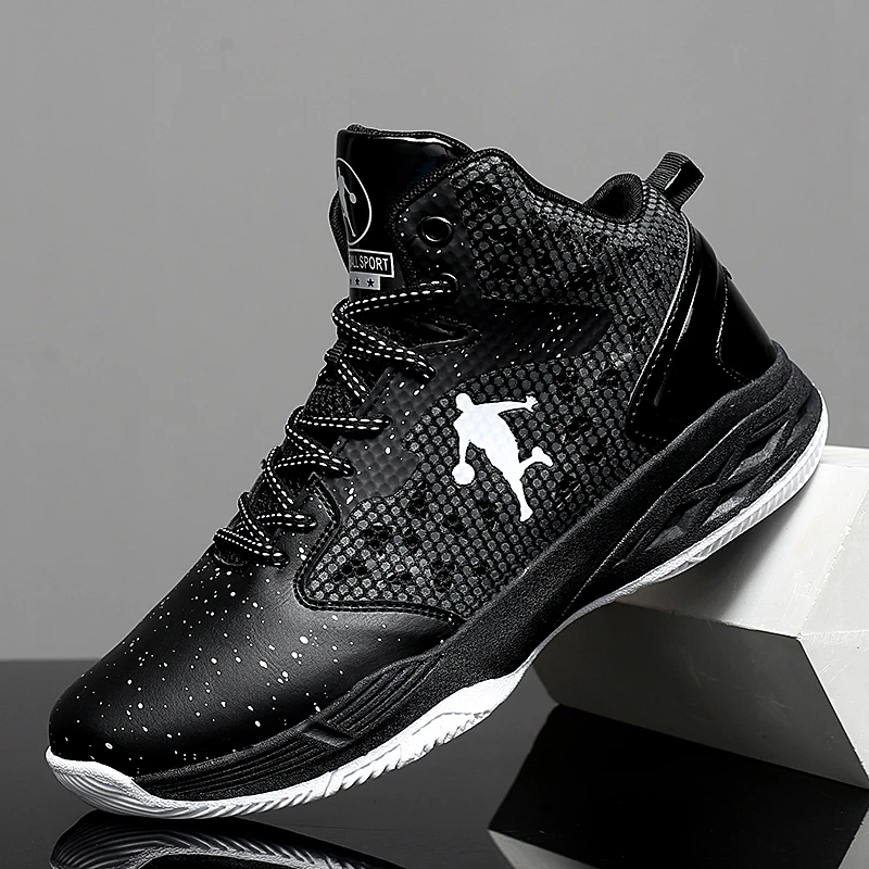 Сетчатые баскетбольные кроссовки для мужчин с высоким берцем буферические