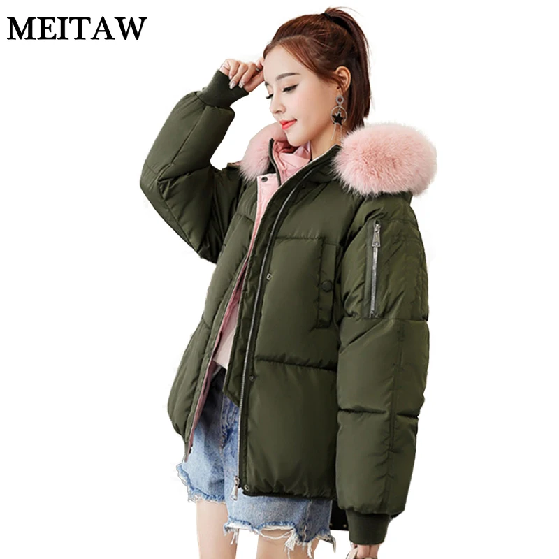 Новинка 2019 зимнее женское пуховое пальто с капюшоном короткое на молнии меховым