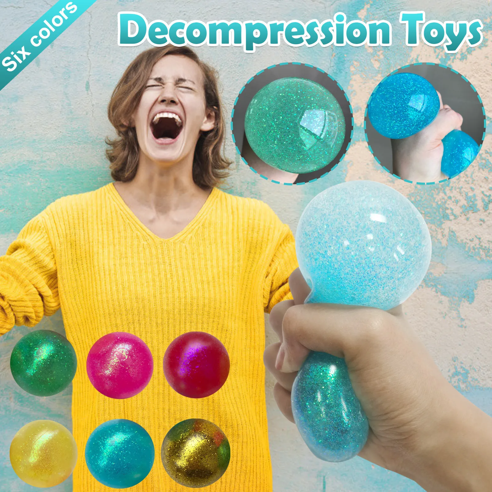 

Шарики для снятия стресса, шарики для упражнений на руку, пектин, блестящие шарики ДНК, цветные шарики для рук 45 мл, цветные игрушки-Непоседы,...