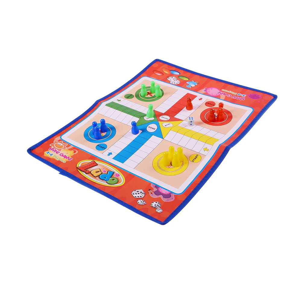 Людо шахматы Нетканая Складная Snake Chess игрушечная лестница Семья Настольная игра
