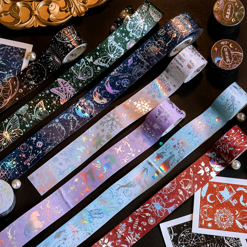 Moon Star Patterns Decorative Craft Washi Masking Tape For Scrapbooking Diy Crafts And Gift Wrapping