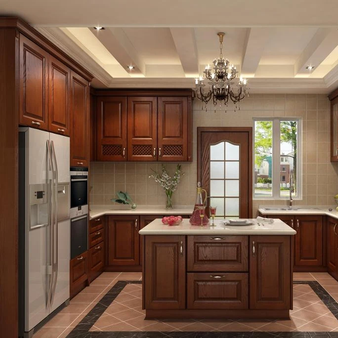 Кухонные шкафы из твердой древесины кухонная мебель фабрика Фошань кухонный