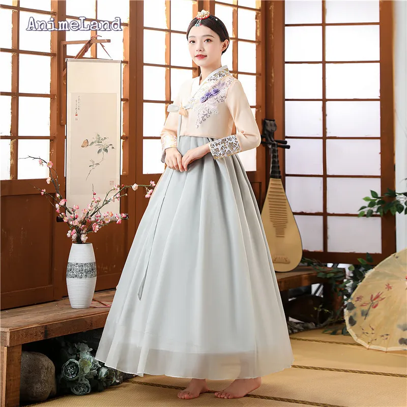 

Традиционное японское женское корейское классическое платье Hanbok с длинным рукавом костюм для косплея женский дворцовый корейский Свадебн...