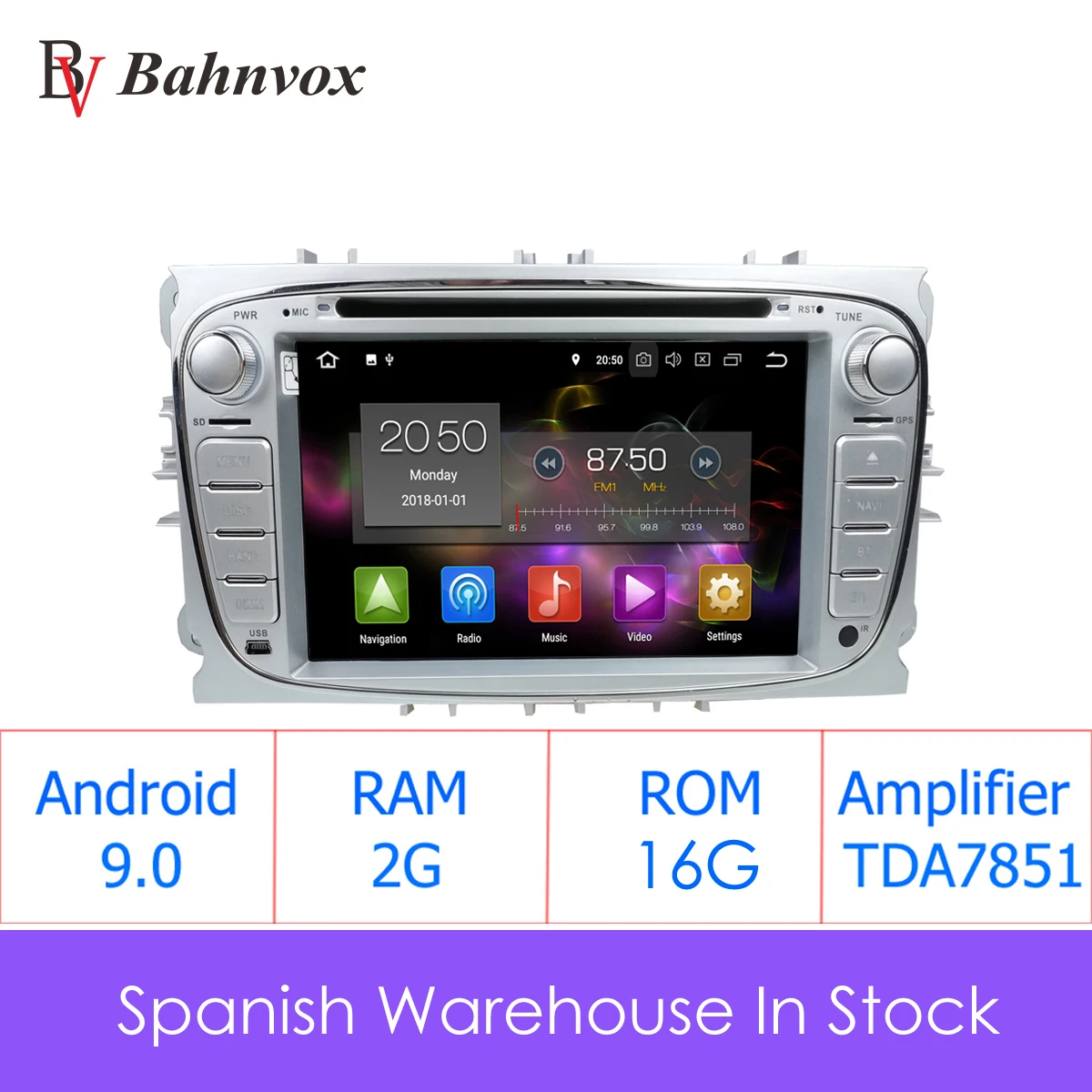 2 Din автомобильное радио Android 9 для FORD/Focus/S MAX/Mondeo/C MAX/Galaxy Автомобильный