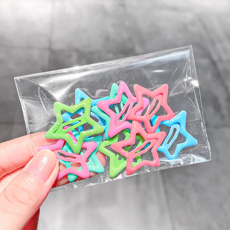 

Cute Cartoon Metal Hairpins Kids Sweet Simplicity Candy Color Star Waterdrop Shape Hairpins Fashion Hair Accessories