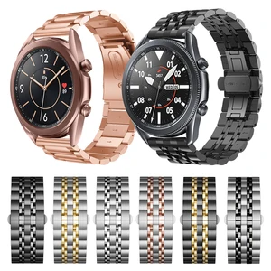 Ремешок металлический из нержавеющей стали для Samsung Galaxy Watch 3 45 мм 41 мм, сменный Браслет для Galaxy Watch 3 LTE