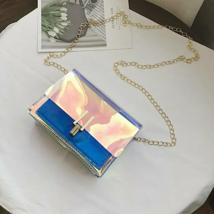 Модная женская сумка мессенджер через плечо мини прозрачный уличный кошелек с