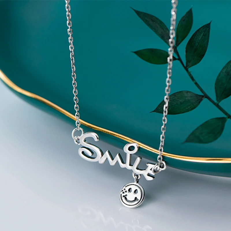 Корейская Новинка модное серебро 925 простого дизайна подвеска-чокер с надписью