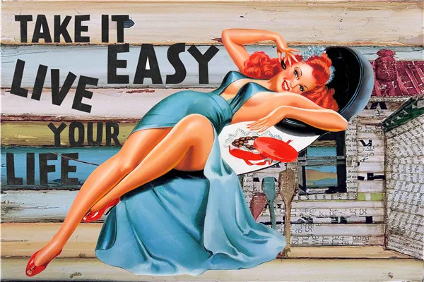 

Sexy Girls Laundry Room Decor Metal Sign Hawaiian Beaches Surfboards Bedroom Wall Decoration Home Decoration Modern Movie Poster