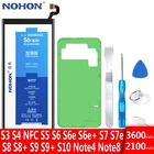 Аккумулятор NOHON для Samsung Galaxy S5 S6 S7 S8 S9 S10 S3 S4 NFC S7 S6 Edge S8 S9 Plus Note 4 8 G950F G930F G920F G925F сменный литий-полимерный батарея