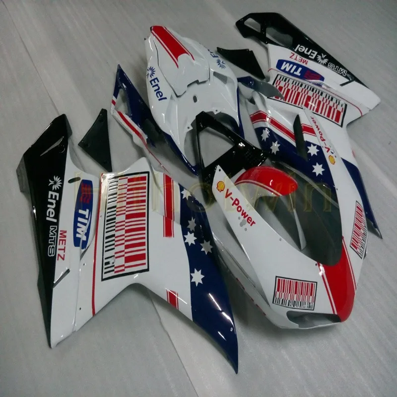 Screws+Custom Injection mold white Motorcycle cowl for 848 1098 1198 2007-2012 ABS fairing M2 | Автомобили и мотоциклы