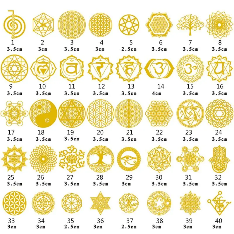 

1Set Flower Invitation Energy Metal Copper Sticker Energy Tower Pattern Paste for DIY Making Mould Craft Jewelry Tool