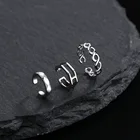 Женские Геометрические серьги A Girl, двойные скрученные серьги-клипсы без проколов, клипсы для ушей и манжет, серьги-клипсы 3 шт.компл.